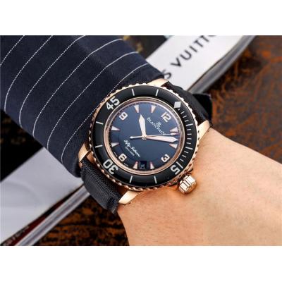 Replica Fifty Fathoms Japan Miyota 821A Automatic Movement Mens Watch Blue Dial Nylon Strap E05