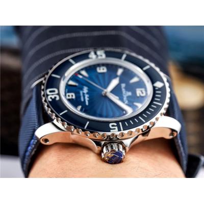 Replica Fifty Fathoms Japan Miyota 821A Automatic Movement Mens Watch Blue Dial Nylon Strap E05