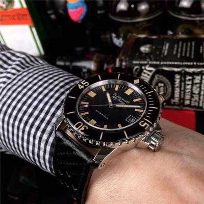 Replica Fifty Fathoms Japan Miyota 8215 Automatic Movement Mens Watch Black Dial Nylon Strap E08