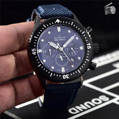 Replica Fifty Fathoms ST1612 Automatic Movement Mens Watch Blue Dial Nylon Strap E09