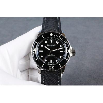 Replica Fifty Fathoms Japan Miyota 8215 Automatic Movement Mens Watch Black Dial Nylon Strap E11