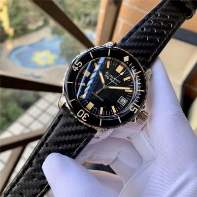 Replica Fifty Fathoms Japan Miyota 8215 Automatic Movement Mens Watch Black Dial Nylon Strap E12