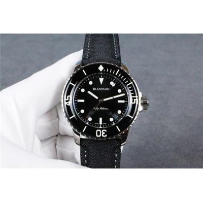 Replica Fifty Fathoms Japan Miyota 8215 Automatic Movement Mens Watch Black Dial Nylon Strap E13