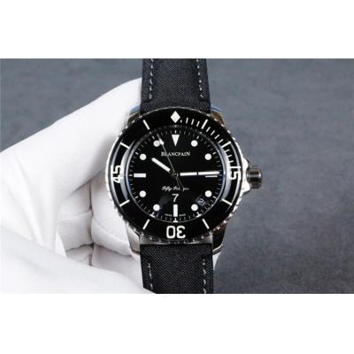 Replica Fifty Fathoms Japan Miyota 8215 Automatic Movement Mens Watch Black Dial Nylon Strap E13