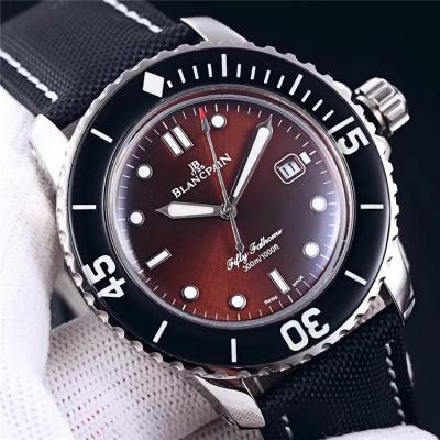 Replica Fifty Fathoms Japan Miyota 8215 Automatic Movement Mens Watch Black Dial Nylon Strap E16