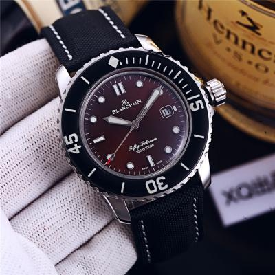 Replica Fifty Fathoms Japan Miyota 8215 Automatic Movement Mens Watch Blue Dial Nylon Strap E17