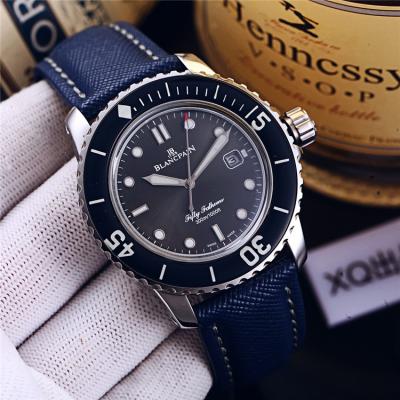 Replica Fifty Fathoms Japan Miyota 8215 Automatic Movement Mens Watch Blue Dial Nylon Strap E17