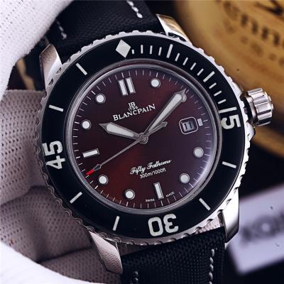 Replica Fifty Fathoms Japan Miyota 8215 Automatic Movement Mens Watch Blue Dial Nylon Strap E17