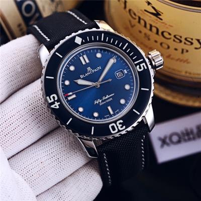 Replica Fifty Fathoms Japan Miyota 8215 Automatic Movement Mens Watch Blue Dial Nylon Strap E17