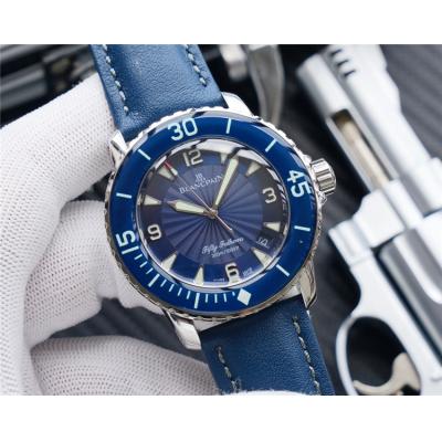 Replica Fifty Fathoms 1315 Automatic Movement Mens Watch Black Dial Nylon Strap E18