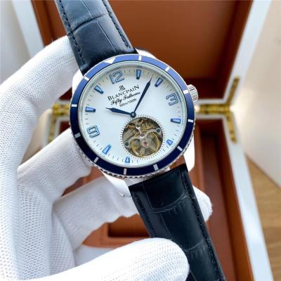 Replica Villeret A21J Automatic Movement Mens Watch White Tourbillon Dial Leather Strap E23