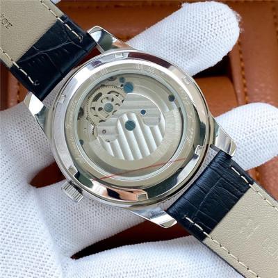 Replica Villeret A21J Automatic Movement Mens Watch White Tourbillon Dial Leather Strap E23