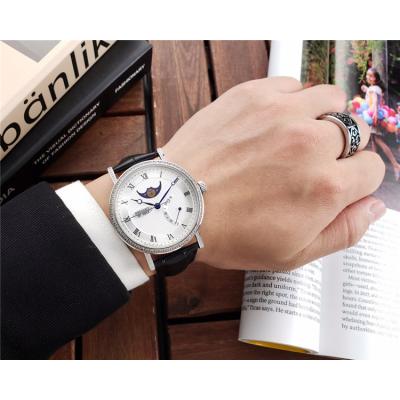 Replica Classique A21J Automatic Movement Mens Watch White Dial Leather Strap A E02