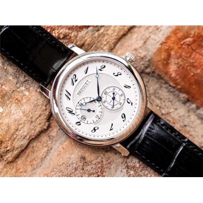 Replica Classique Japan Miyota 8215 Automatic Movement Mens Watch White Dial Leather Strap E04