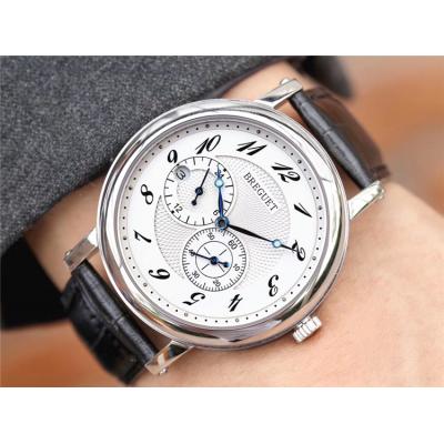 Replica Classique Japan Miyota 8215 Automatic Movement Mens Watch White Dial Leather Strap E04