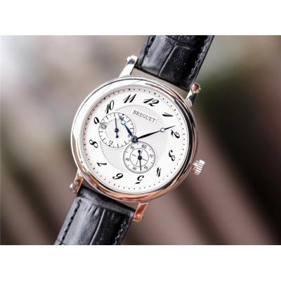 Replica Classique Japan Miyota 8215 Automatic Movement Mens Watch White Dial Leather Strap E04