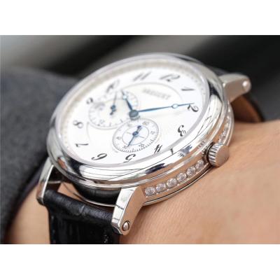 Replica Classique Japan Miyota 8215 Automatic Movement Mens Watch White Dial Leather Strap E04