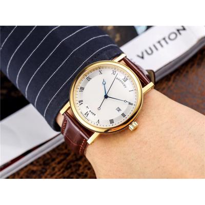 Replica Classique Japan Miyota 821A Automatic Movement Mens Watch White Dial Leather Strap E05