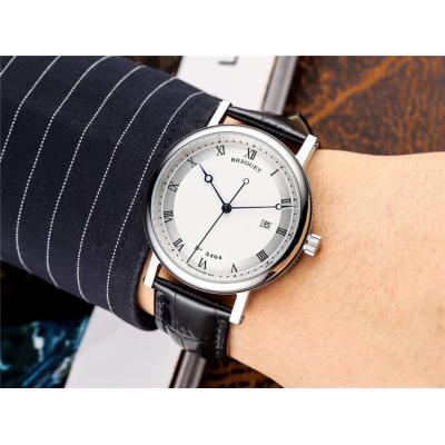 Replica Classique A21J Automatic Movement Mens Watch White Dial Leather Strap A E06