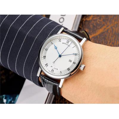 Replica Classique A21J Automatic Movement Mens Watch White Dial Leather Strap A E06