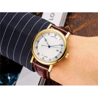 Replica Classique A21J Automatic Movement Mens Watch White Dial Leather Strap A E06