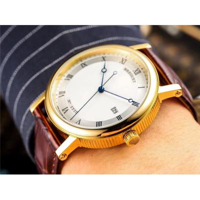 Replica Classique A21J Automatic Movement Mens Watch White Dial Leather Strap A E06