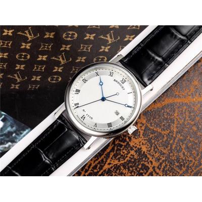 Replica Classique A21J Automatic Movement Mens Watch White Dial Leather Strap A E06