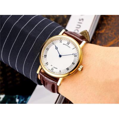 Replica Classique A21J Automatic Movement Mens Watch White Dial Leather Strap B E06