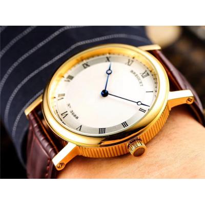 Replica Classique A21J Automatic Movement Mens Watch White Dial Leather Strap B E06