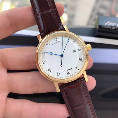 Replica Classique Japan Miyota 8215 Automatic Movement Mens Watch White Dial Leather Strap E07