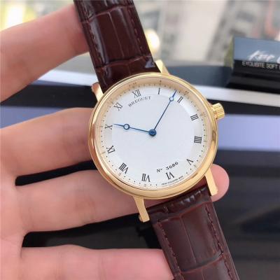 Replica Classique Japan Miyota 8215 Automatic Movement Mens Watch White Dial Leather Strap E07