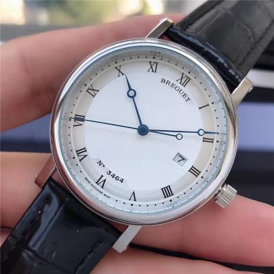 Replica Classique Japan Miyota 8215 Automatic Movement Mens Watch White Dial Leather Strap E07