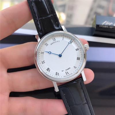 Replica Classique Japan Miyota 8215 Automatic Movement Mens Watch White Dial Leather Strap E07