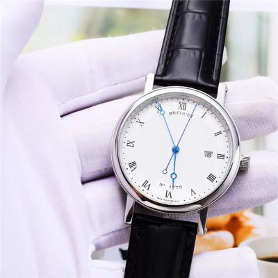 Replica Classique Japan Miyota 8215 Automatic Movement Mens Watch White Dial Leather Strap E08