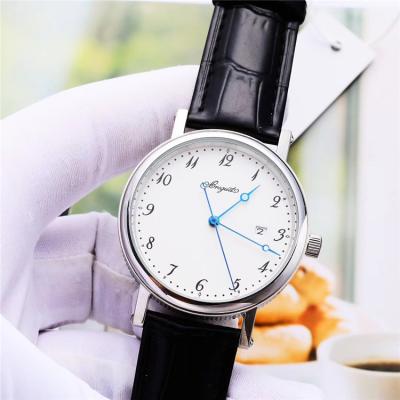 Replica Classique Japan Miyota 8215 Automatic Movement Mens Watch White Dial Leather Strap E08