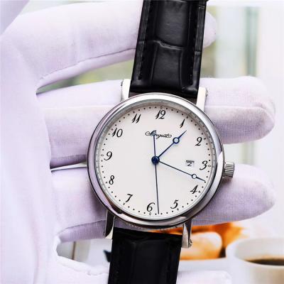 Replica Classique Japan Miyota 8215 Automatic Movement Mens Watch White Dial Leather Strap E08