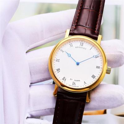 Replica Classique Japan Miyota 8215 Automatic Movement Mens Watch White Dial Leather Strap E08