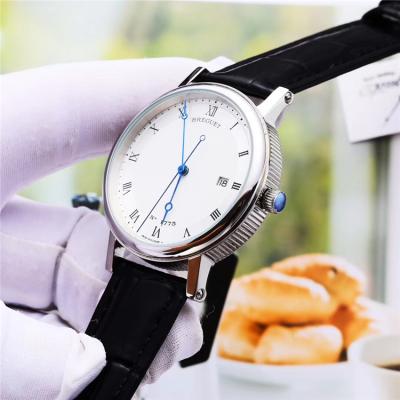 Replica Classique Japan Miyota 8215 Automatic Movement Mens Watch White Dial Leather Strap E08