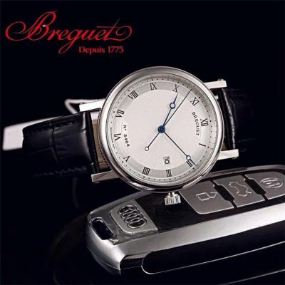 Replica Classique Japan Miyota 8215 Automatic Movement Mens Watch White Dial Leather Strap E09