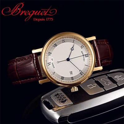 Replica Classique Japan Miyota 8215 Automatic Movement Mens Watch White Dial Leather Strap E09