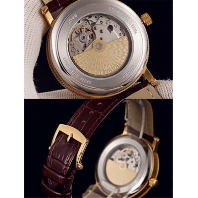 Replica Classique Japan Miyota 8215 Automatic Movement Mens Watch White Dial Leather Strap E09