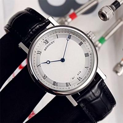 Replica Classique Japan Miyota 8215 Automatic Movement Mens Watch White Dial Leather Strap A E10