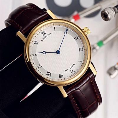 Replica Classique Japan Miyota 8215 Automatic Movement Mens Watch White Dial Leather Strap A E10