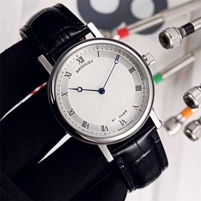 Replica Classique Japan Miyota 8215 Automatic Movement Mens Watch White Dial Leather Strap A E10