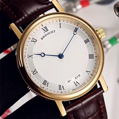 Replica Classique Japan Miyota 8215 Automatic Movement Mens Watch White Dial Leather Strap A E10