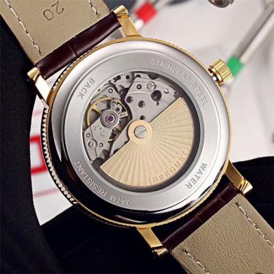 Replica Classique Japan Miyota 8215 Automatic Movement Mens Watch White Dial Leather Strap A E10