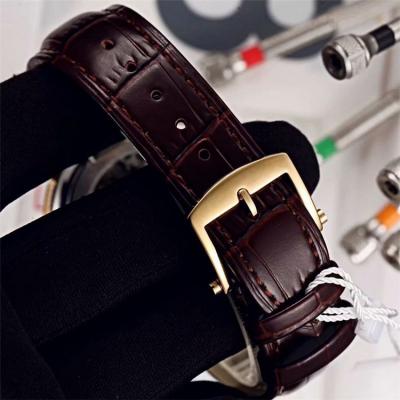 Replica Classique Japan Miyota 8215 Automatic Movement Mens Watch White Dial Leather Strap A E10