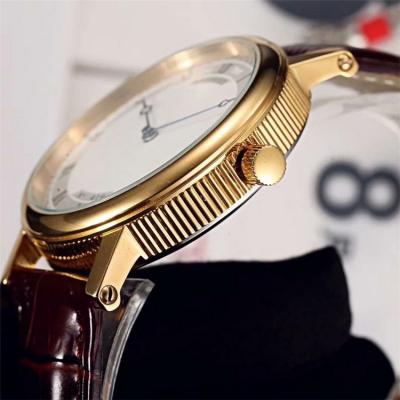 Replica Classique Japan Miyota 8215 Automatic Movement Mens Watch White Dial Leather Strap A E10