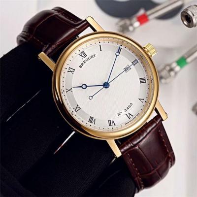 Replica Classique Japan Miyota 8215 Automatic Movement Mens Watch White Dial Leather Strap B E10