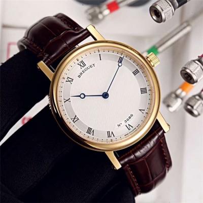 Replica Classique Japan Miyota 8215 Automatic Movement Mens Watch White Dial Leather Strap C E10